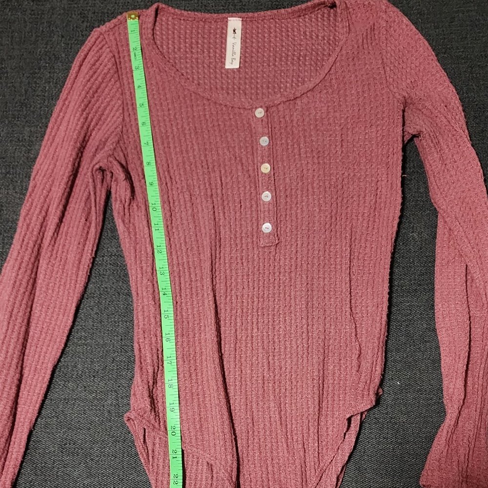 Maroon cozy bodysuit